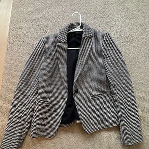ann taylor gingham blazer